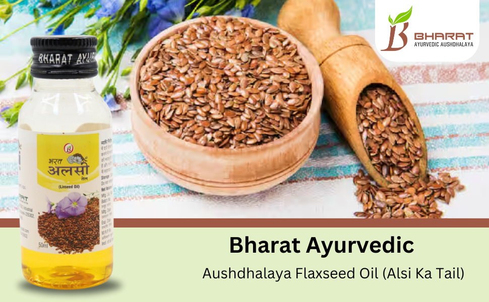 Bharat Ayurvedic Aushdhalaya Flaxseed Oil (Alsi Ka Tail), 100 ml (Pack of 2)