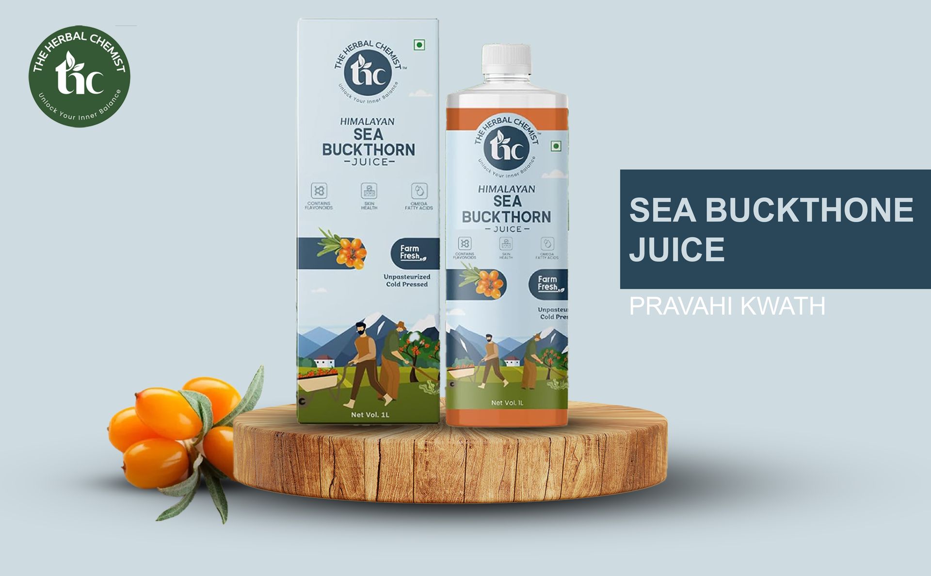 The Herbal Chemist Himalayan Sea Buckthorn Juice (1 Litre)