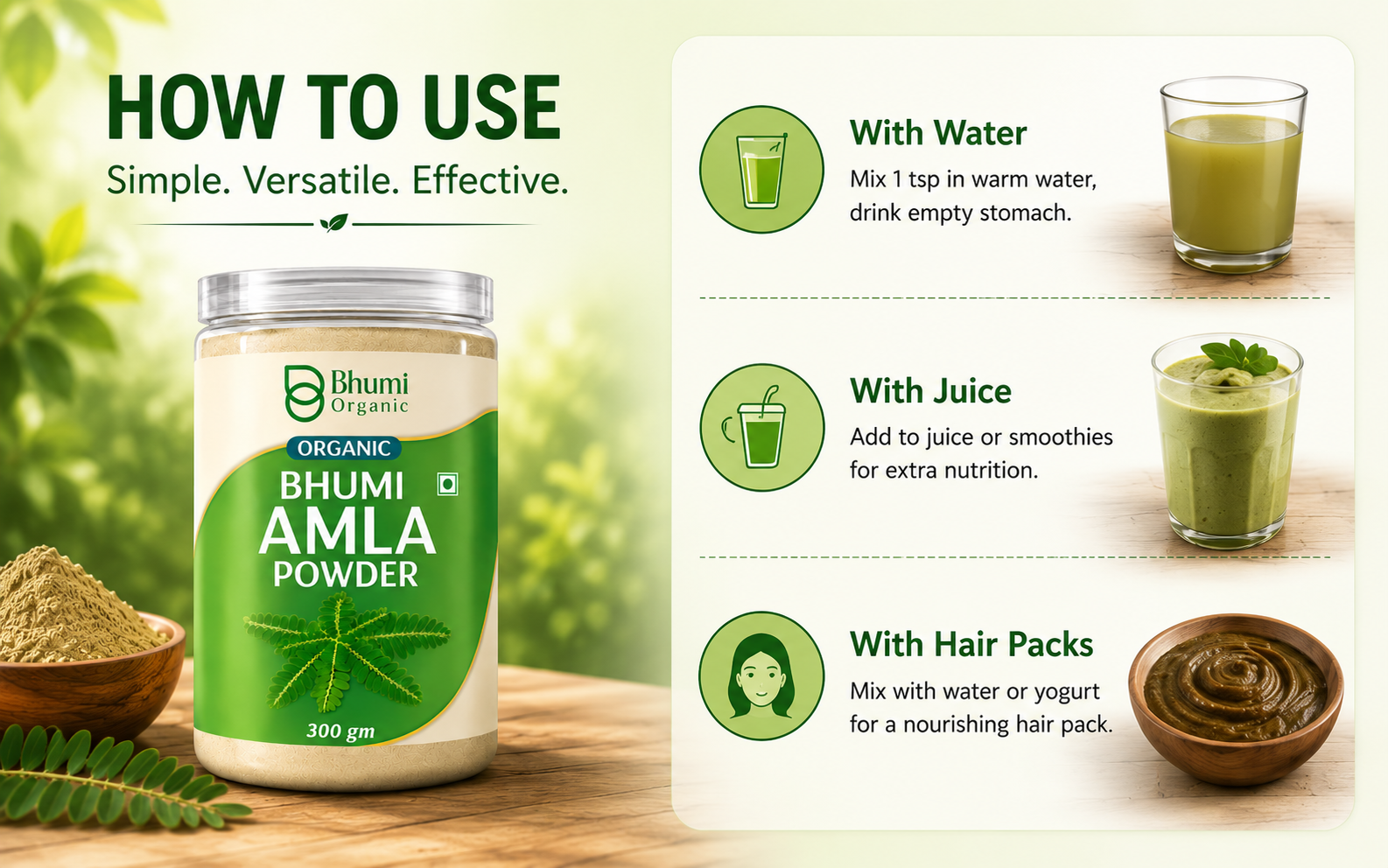 Bhumi Amla Powder For Eating 300g