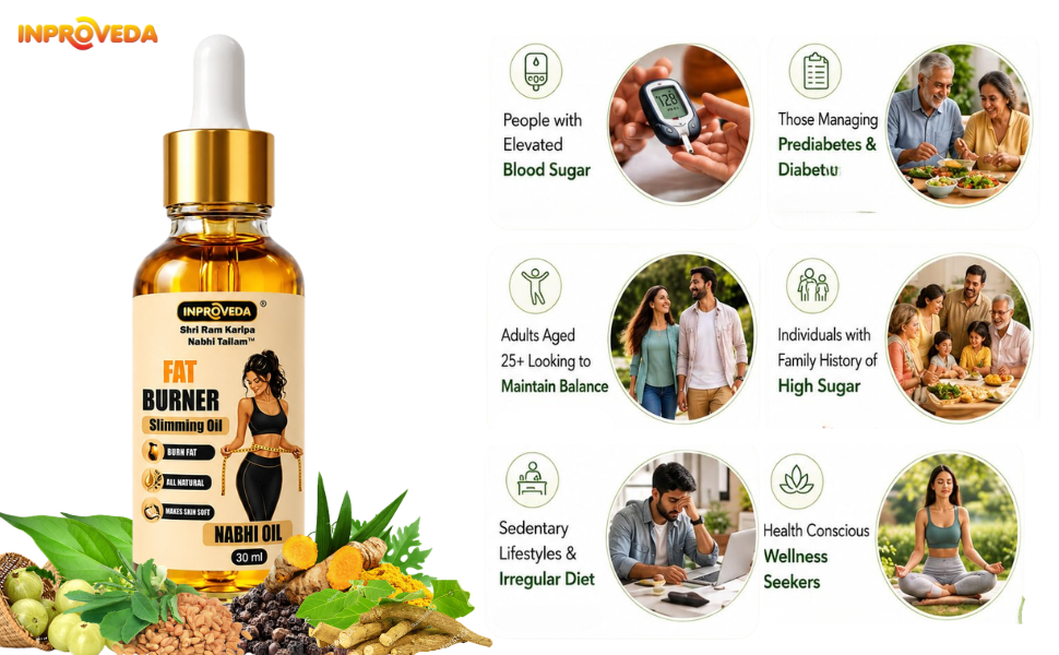 Nabhi Oil Fit & Slim Belly Button Oil | Supports Metabolism, Skin Elasticity & Detox Routine | Ayurvedic Multi Benefit for Daily Wellness & Improve Strength, Stamina & Energy | नाभि तेल | Pack of 01 X 30ml =30ml