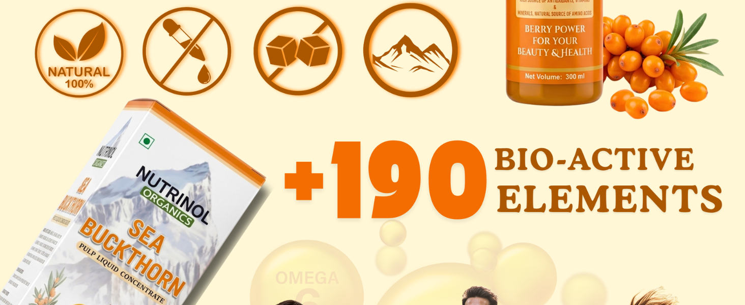 Sea Buckthorn Juice 300ml Bottle for Adults