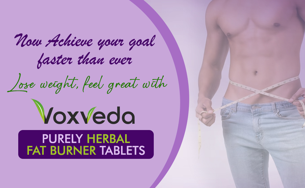 Voxveda's Fat Burner for Men & Women | Herbal Fat Burner Tablets 1500 mg (60 Tablets) | Helps Weight Loss Support with Herbal Extracts - 10X Formula | Helps Burn Fats