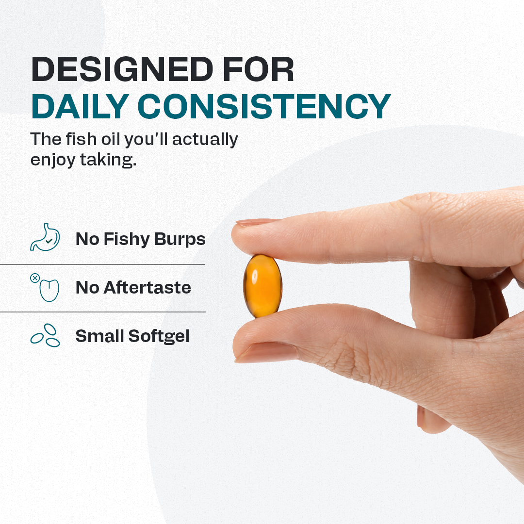 Spunge Omega 3 Fish Oil | 60 Softgels | EPA & DHA | 13X EPA & 4X DHA Absorption | Supports Heart, Brain & Joint Health | Daily Dietary Supplement