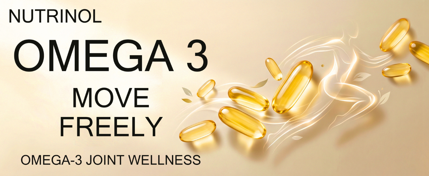 Knoll Nutrinol Fish Oil Omega 3 Capsules 1000mg | EPA & DHA Softgels for Heart, Brain, Bones & Joint Support | Daily Omega 3 Supplement for Men & Women | 60 Capsules (Pack of 1)