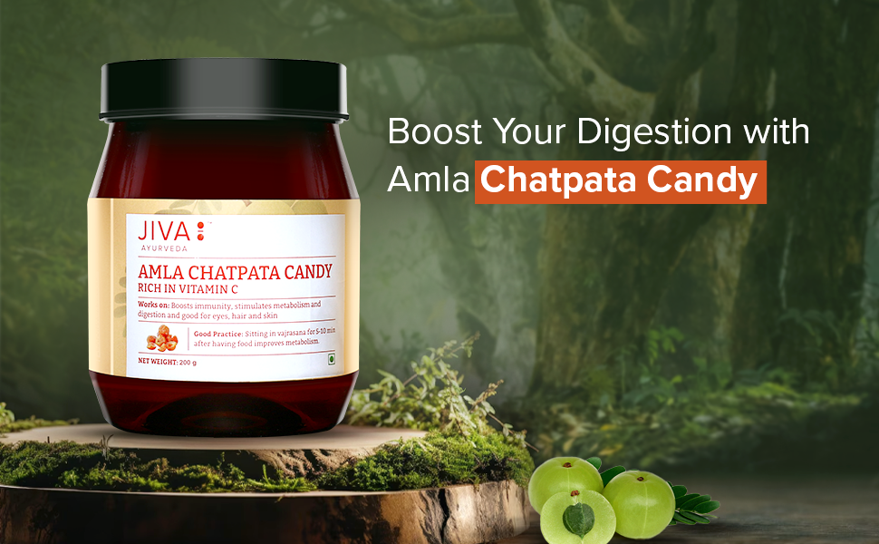 Jiva Amla Chatpata Candy 400gm | Rich In Dietary Fibres & Vitamin C, Boosts Immunity, Supports Healthy Digestion (Pack Of 1)