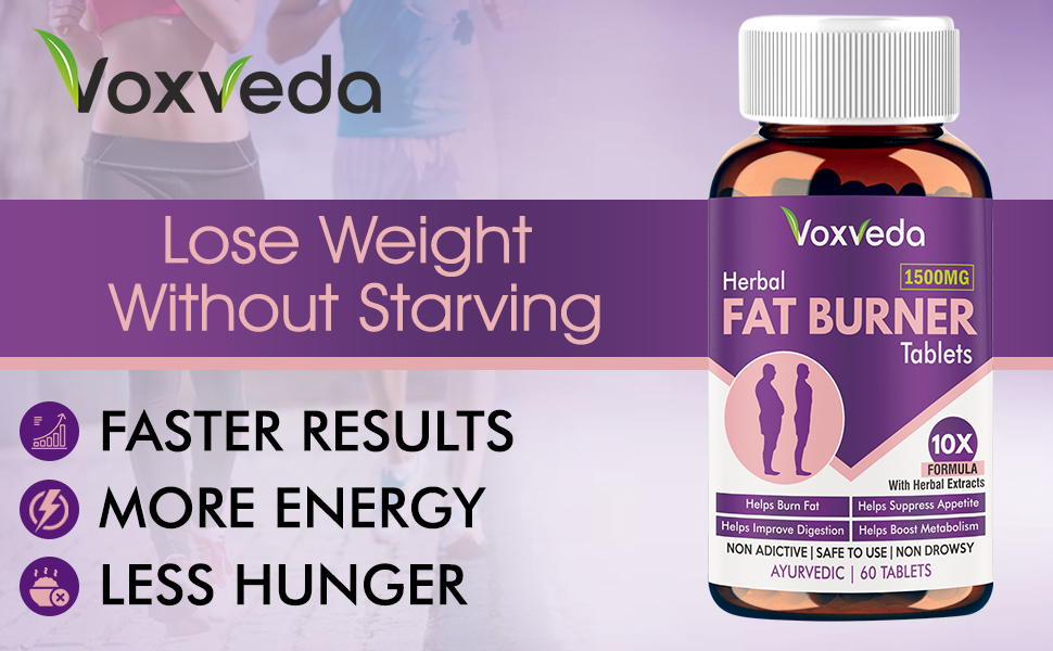 Fat Burner Tablets 1500 mg (60 Tablets) | Fat Burner Tablet for Men and Women | Herbal Fat Burner Tablets | Helps Weight Loss Support with Herbal Extracts | Helps Burn Fats