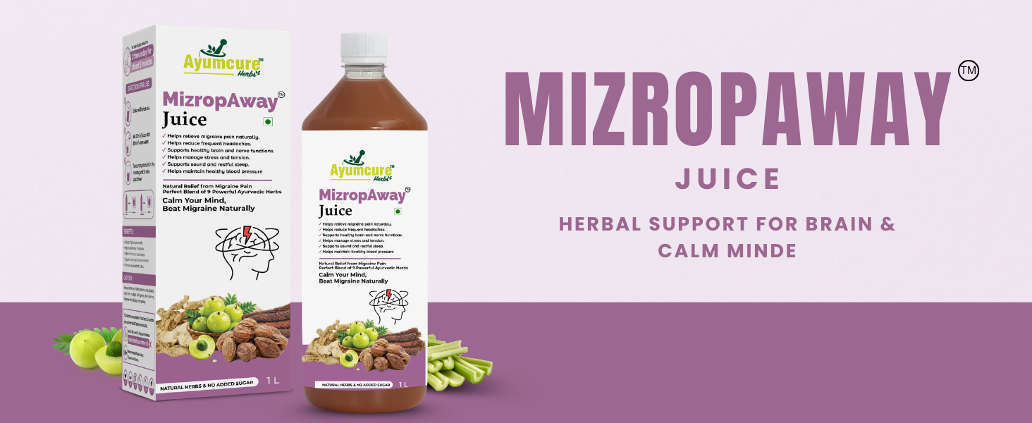 Ayumcure MizropAway Juice 1L with Ayurvedic Herbs for Daily Comfort, Relaxation & Wellness Support | Natural Herbal Drink | No Added Sugar | Suitable for Men & Women