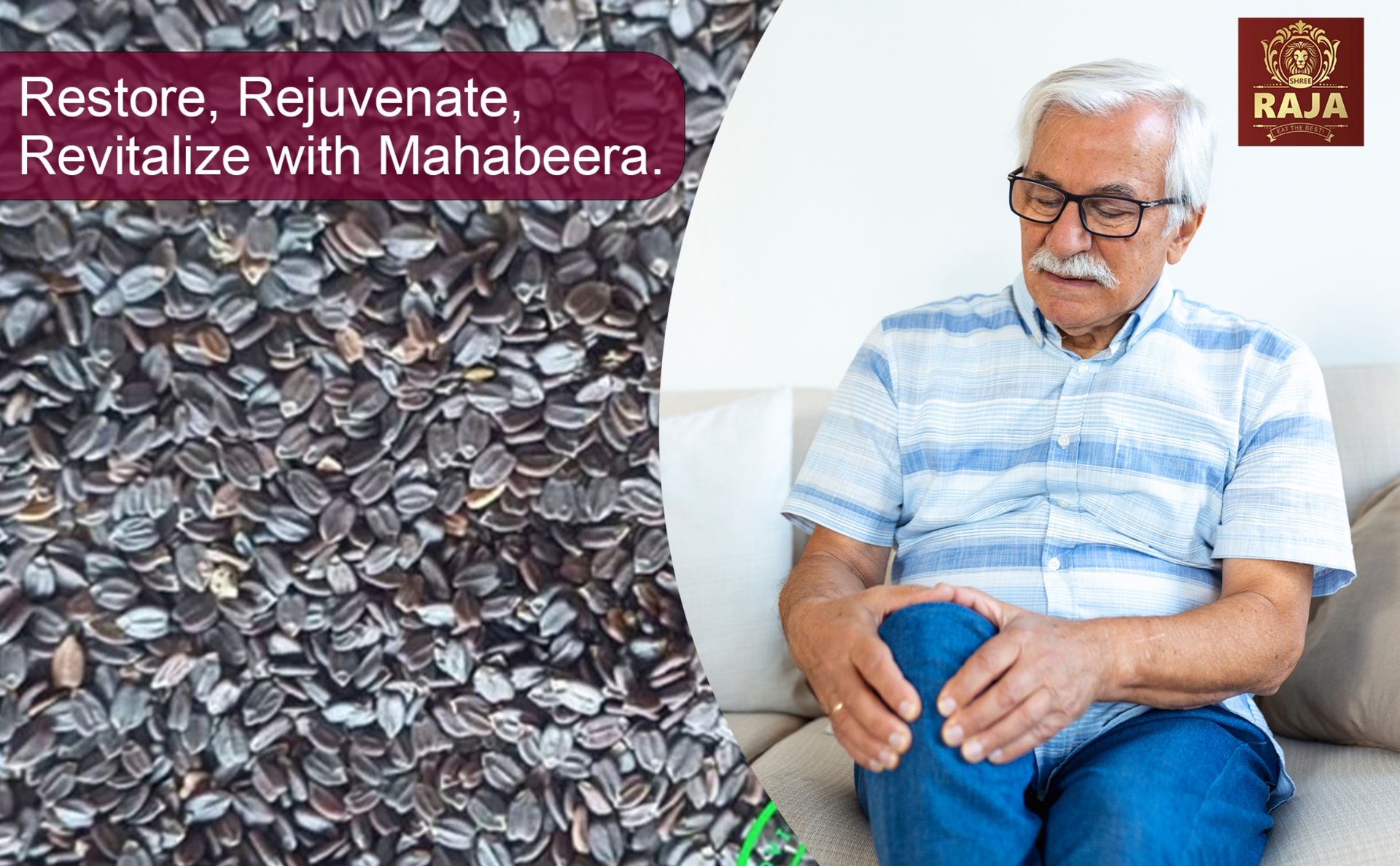 Shree Raja Mahabeera Seeds 900gm (Pack of 1) Natural Relief for Knee Pain and Joint Wellness Premium Mahabeera Seeds for Knee Pain Relief, Bone Health for Daily Use