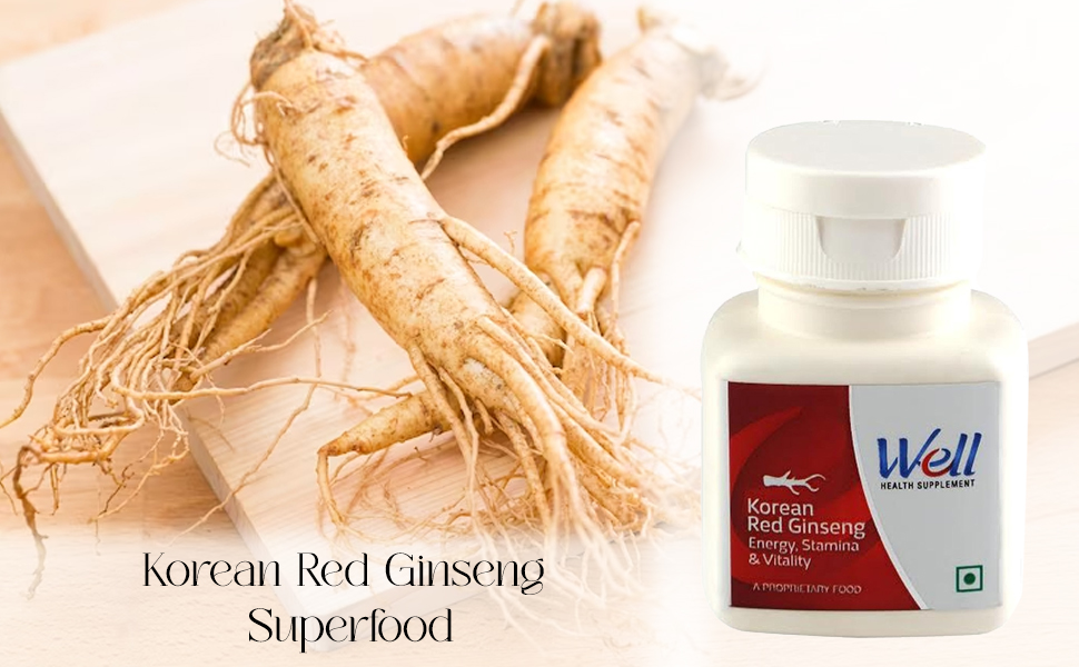 KRUM ModiCare Korean Red Ginseng Superfood - 60 Tablets 300 mg (6 Yrs Old, 3)