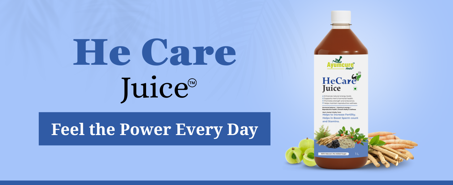 Ayumcure HeCare Juice 1L | Ayurvedic Herbal Wellness Juice for Men | Supports Energy & Vitality | With Ashwagandha, Shilajit, Safed Musli & Gokshura | Natural Herbal Tonic | No Added Sugar