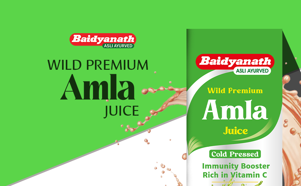 Baidyanath Amla Juice|Pitta-Balancing, Immune-Boosting Juice For Cough, Cold & Seasonal Illnesses|Antioxidant & Vitamin C Rich|Cold-Pressed|Supports Weight Management|1000 Ml