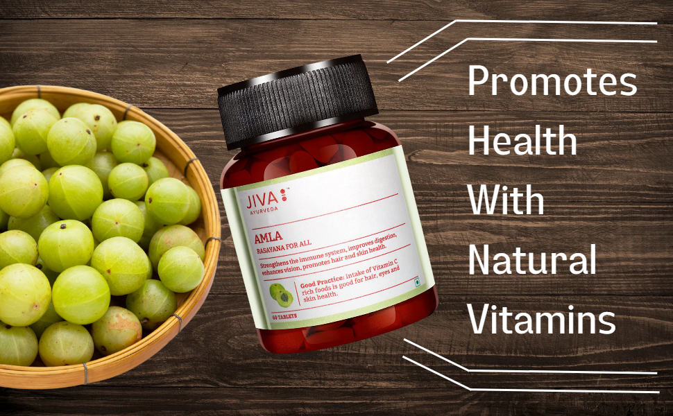 Jiva Amla Tablets 500mg 240 Tablets | Herbs Used, Rich In Vitamin C | Rich In Antioxidants | Improves Digestion | Enhances Vision - 120 Tablet (Pack of 2)