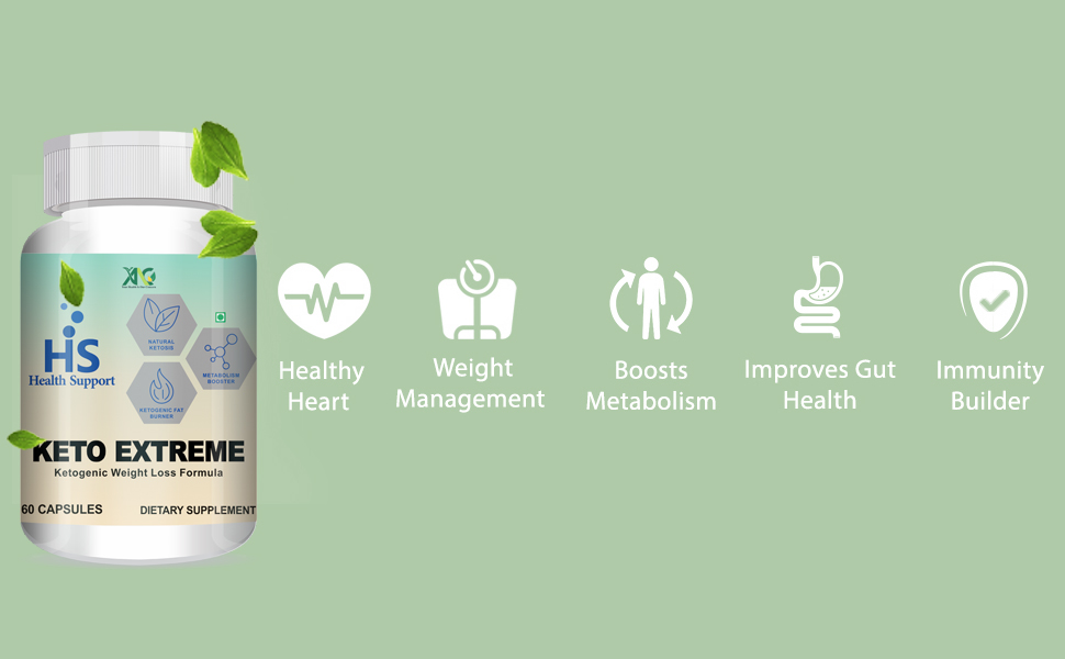 ANC Keto Extreme Ketogenic Weight Loss Formula with Garcinia Cambogia Extract Fat Burner | Metabolism Booster Pack of 2 (60 Capsules)