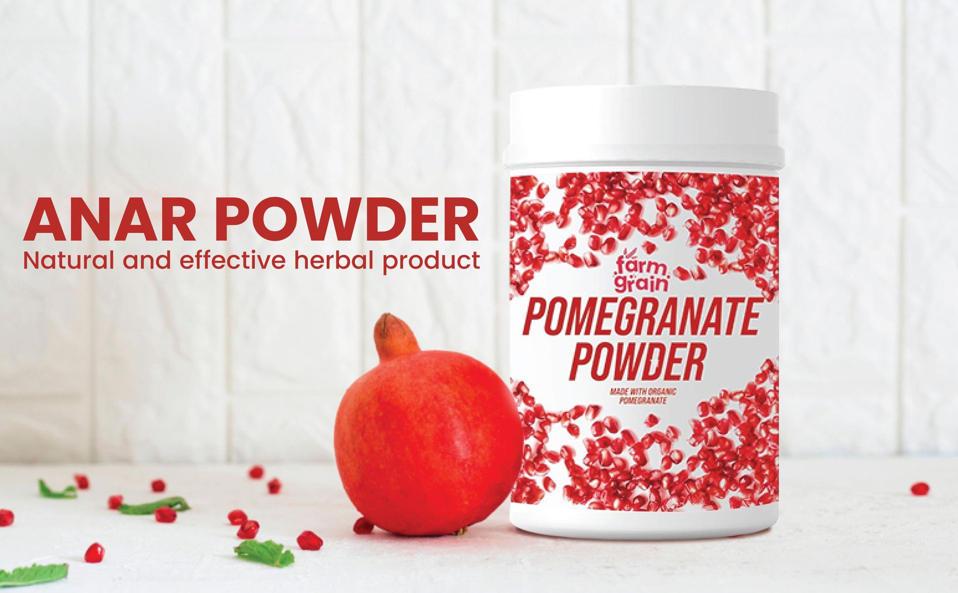 Natural Organic Anar Powder | No Added Chemicals | Pomegranate Powder For Drink | Natural Face pack Powder 250g