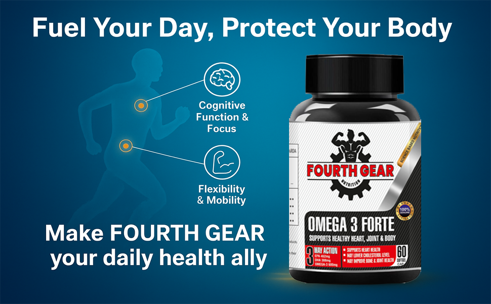 Fish Oil Softgels Capsules | 600mg Omega 3 With EPA and DHA | Supports Heart, Bone And Joint Health | Nutritional Supplement For Men And Women | 60 Capsules | Pack Of 1
