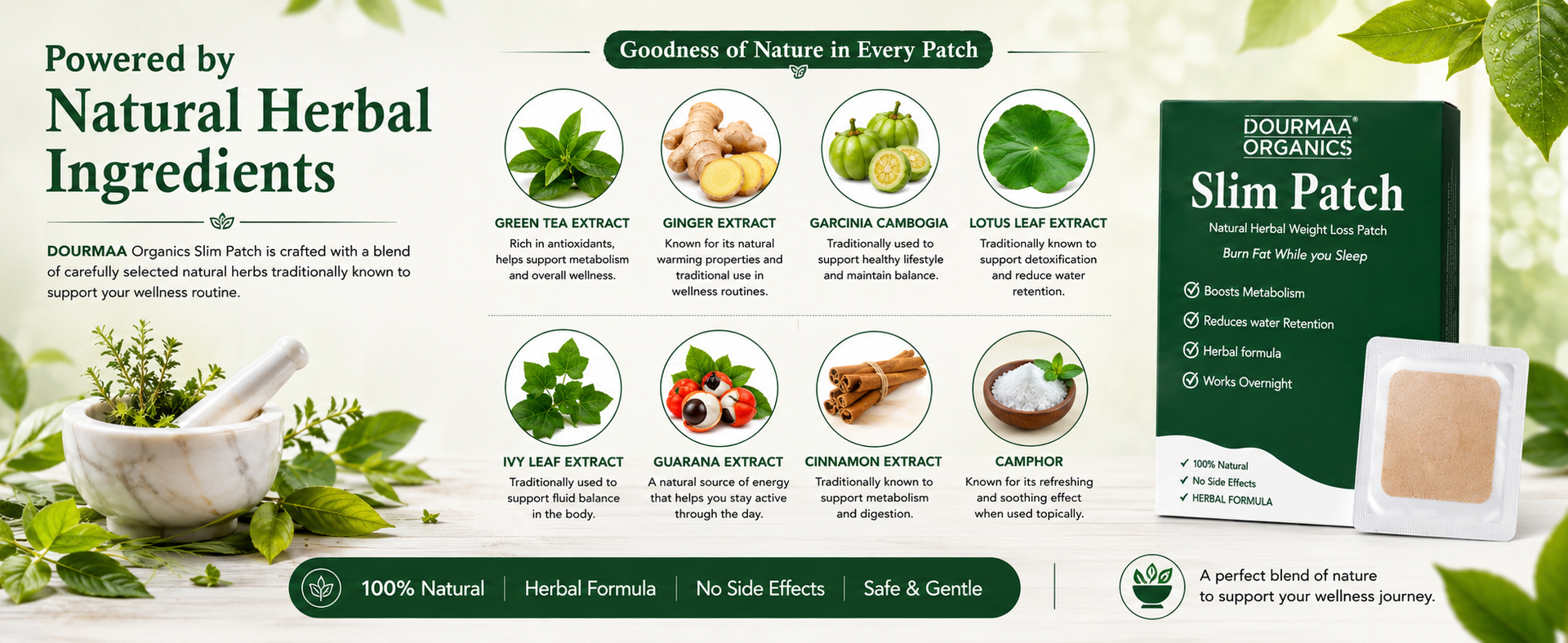 Herbal Slim Patchs for Weight Loss, Natural Fat Burner Slimming Patch for Women Belly Fat 10 Pcs