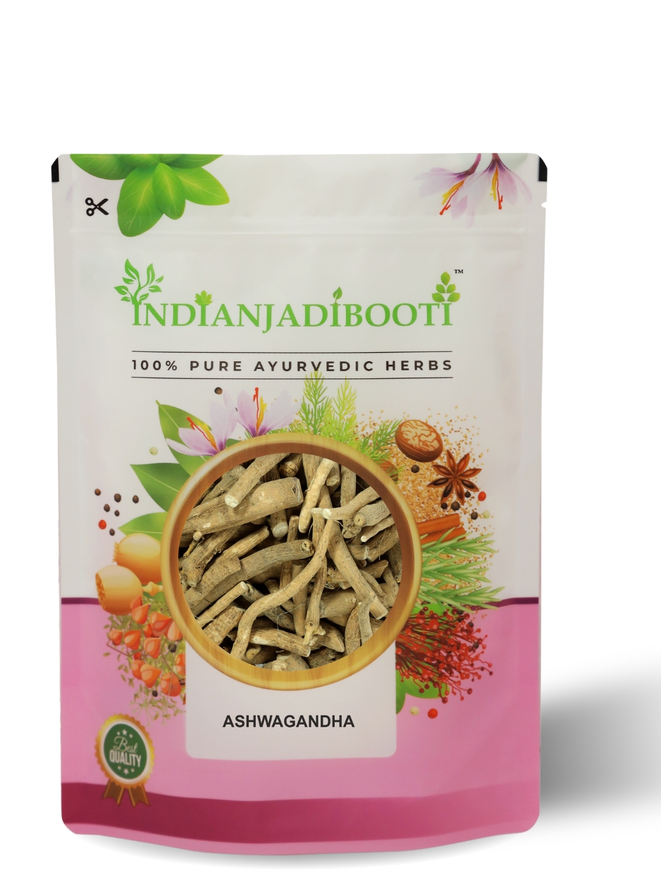IndianJadiBooti Pure Ashwagandha Root | Raw Withania Somnifera for Adaptogenic Balance, Core Vitality, Stress Relief & Restful Sleep 250g