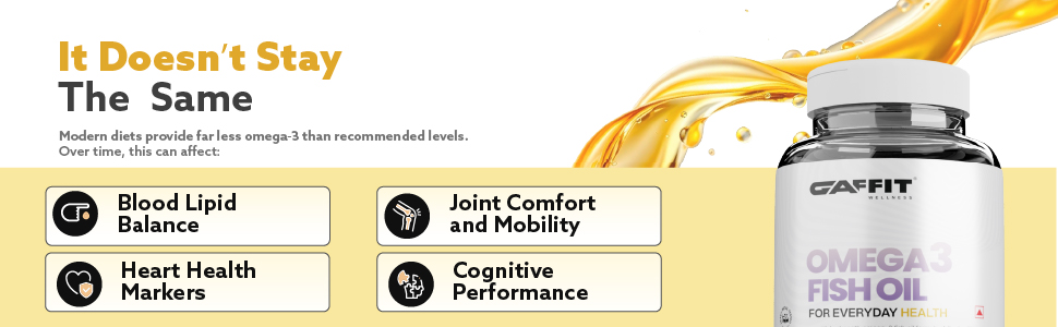 Omega-3 Fish Oil Capsules for Men & Women | 1300 mg per Softgel | 500 mg EPA + 400 mg DHA | Molecularly Distilled & Mercury-Safe | Supports Heart, Brain, Joint & Cognitive Immunity Health | GMP Certified | 60 Softgels