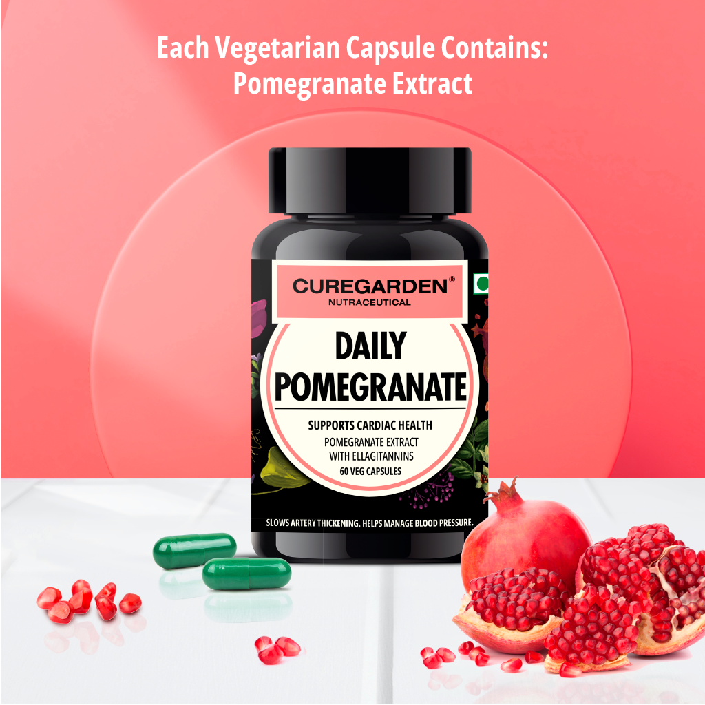 Curegarden Daily Pomegranate Extract 400mg Antioxidant Capsules, 60 Caps