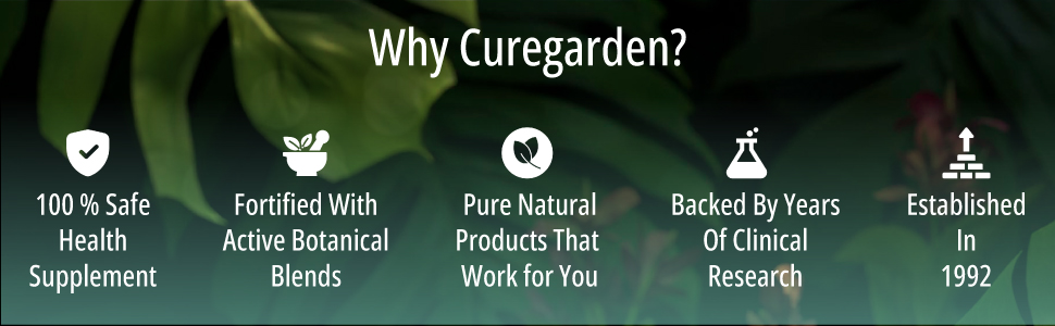 Curegarden Daily Pomegranate Extract 400mg Antioxidant Capsules, 60 Caps