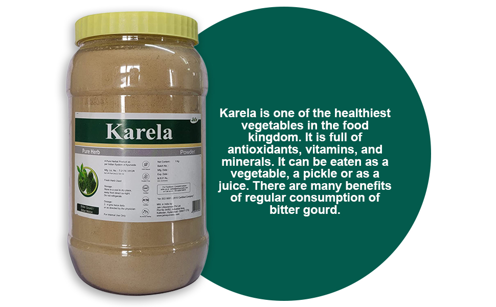 Jain Pure Karela Powder - 1kg | 100% Natural Bitter Gourd (Momordica charantia) | Supports Blood Sugar Management, Liver Health & Digestion | Rich in Antioxidants & Nutrients