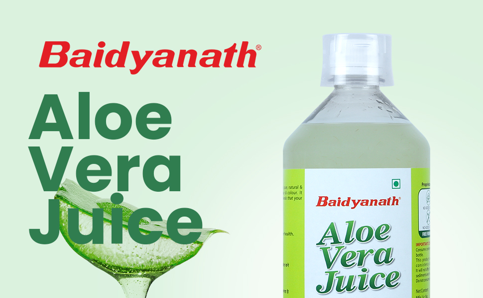 Baidyanath Pure Aloe Vera (with Pulp) (2L, 1L X 2) | No Added Sugar or Flavor | Source of Natural Nutrients, Boosts Immunity and Digestion