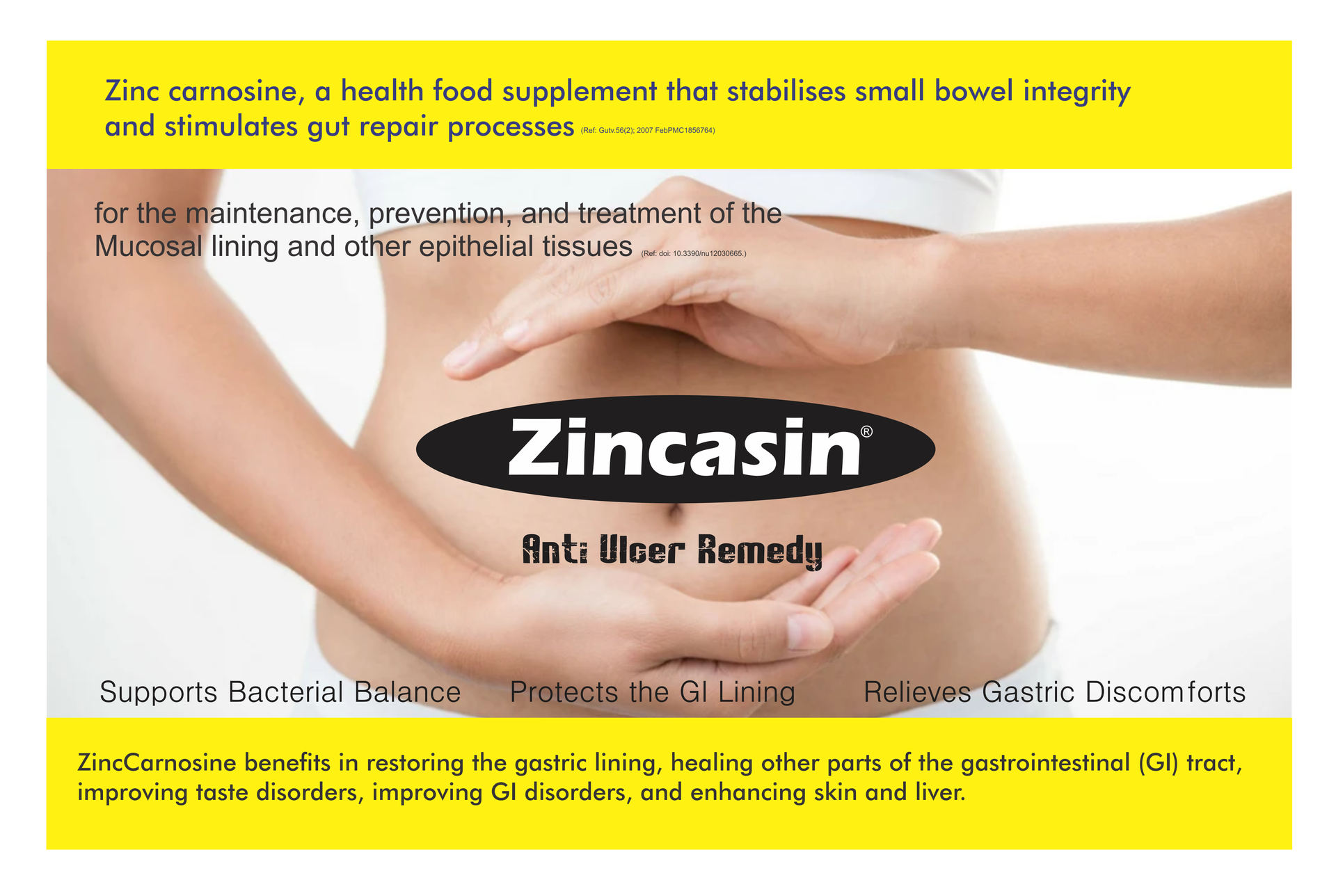 Zincasin (LeeWell) Zinc Carnosine Tablets, 90 Tablets