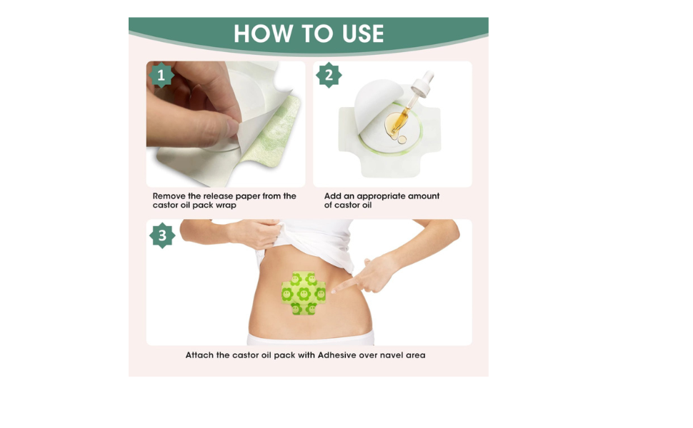 20 Pcs Castor Oil Pack Wrap for Belly Button – Disposable Non-Woven Navel Patch, Leakproof Adhesive Castor Oil Pack for Liver Detox, Skin Friendly Belly Button Patch for Women & Men (Oil Not Included)