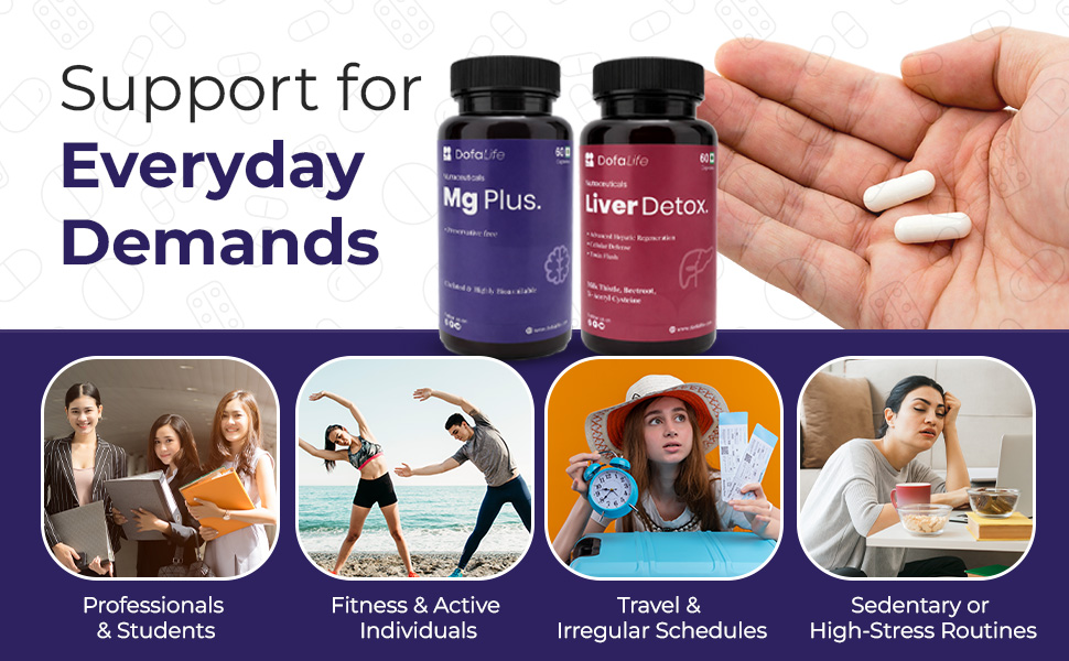 DofaLife Liver Detox Supplement Milk Thistle with N-Acetyl Cysteine 900 mg | Natural Body Detox & Digestive Enzymes - Fatty Liver Care | Natural Detoxification Formula - 60 Veg Capsules