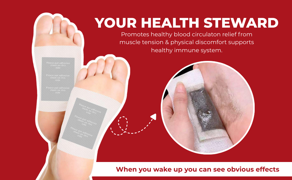 KLIFFOO Detox Foot patches for Cleansing Remove Toxins, 50 Pads Charcoal Deep Cleansing Detoxify Blood Circulation Foot Pad,Stress & Pain Relief Sleep Patch for Men & Women,Weight loss & Detoxification (Charcoal 50 Pads)