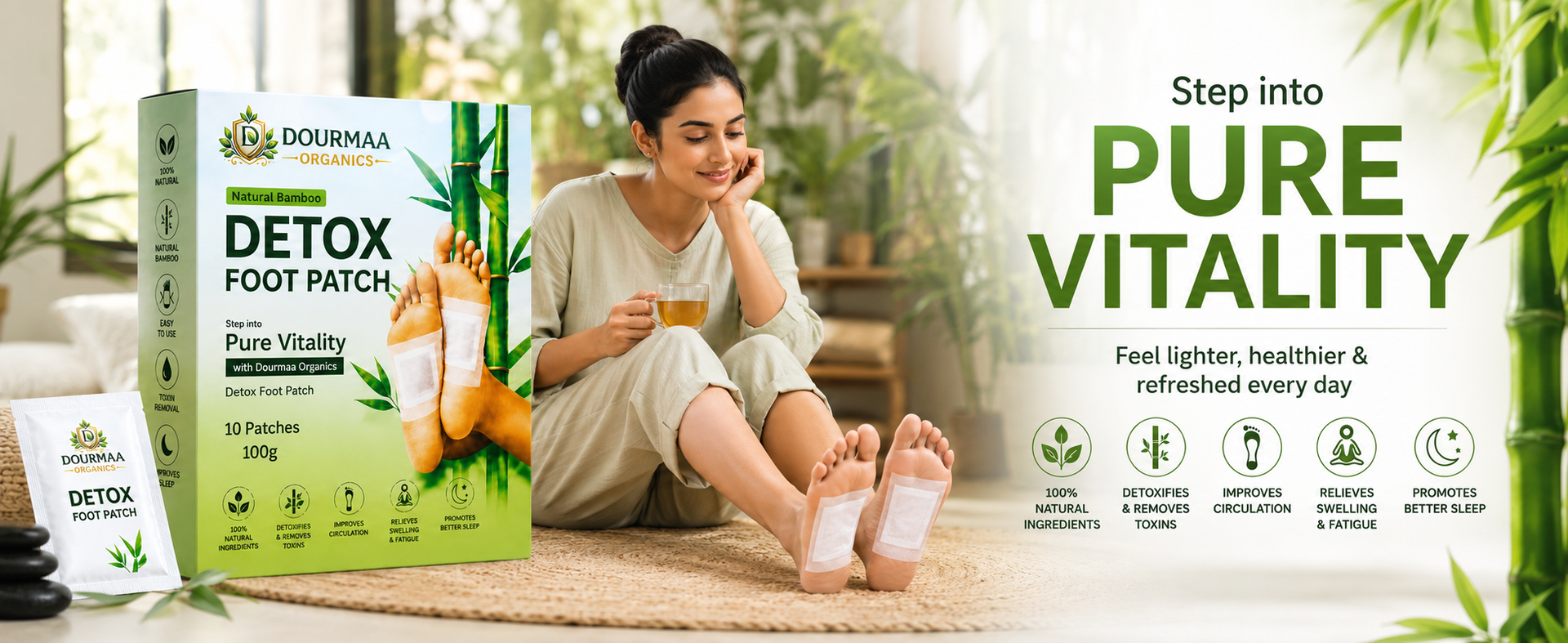 Detox Foot Patches, 3 Boxes = 30 Patches