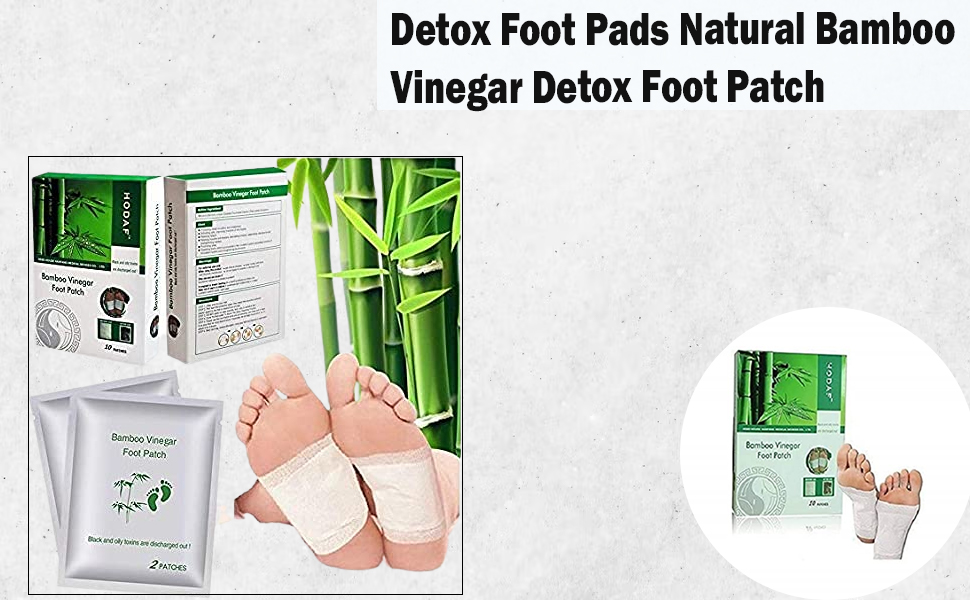 ACi Detox Foot Patches (Pack of 5) - 10 Patches per Box - Natural Bamboo Vinegar Detox Foot Pads for Unisex Adults