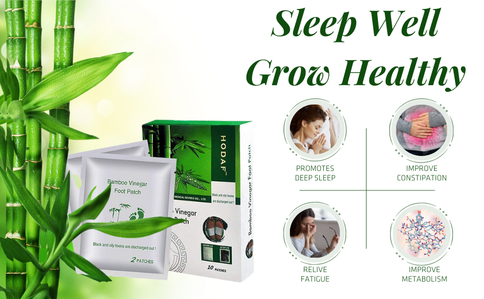 Foot Pads for Stress Relief Sleep - Remove Toxins, Rest and Pain Free, Premium Organic Adhesive Foot Patches(1 BOXES=Patches) (Detox)