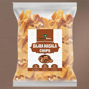 NatureOnus Ragi Chat Masala Chips 500gms | Gluten Free Finger Millets | Perfect Snacking Chips- Made with Ragi (Finger) | Millet-based Snacks | High Protein Snacks | High Fiber | Light & Crispy