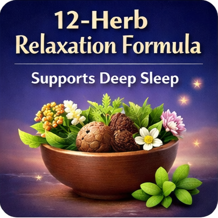 Deep Sleep & Relaxation Capsules | Ashwagandha, Tagar, Brahmi & Jatamansi | Ayurvedic Sleep Support & Stress Support | 12 Herbs | Men & Women | 60 Veg Capsules, pack of 1