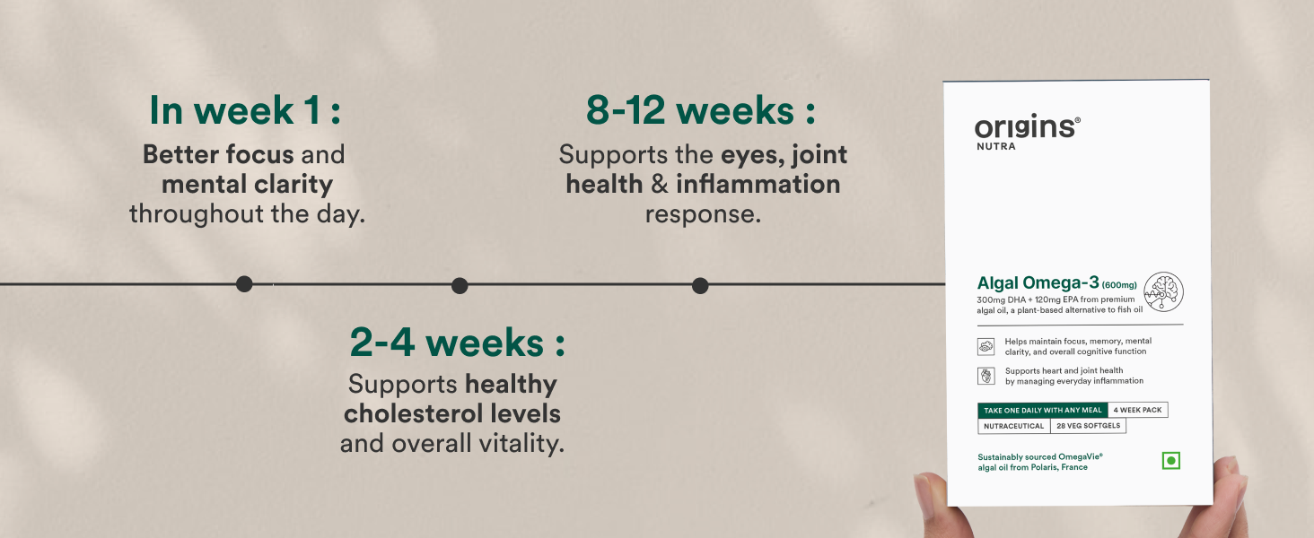 Origins Nutra Algal Omega-3 with OmegaVie® Polaris | Sourced from France
