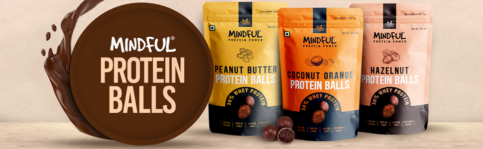 Eat Anytime Protein Balls - Assorted Flavour (30 balls, 3 * 100 g per pack) | 3g Protein per ball | No Added Sugar | Healthy Dessert | Low Calories & High Fibre | Healthy Chocolate 300g