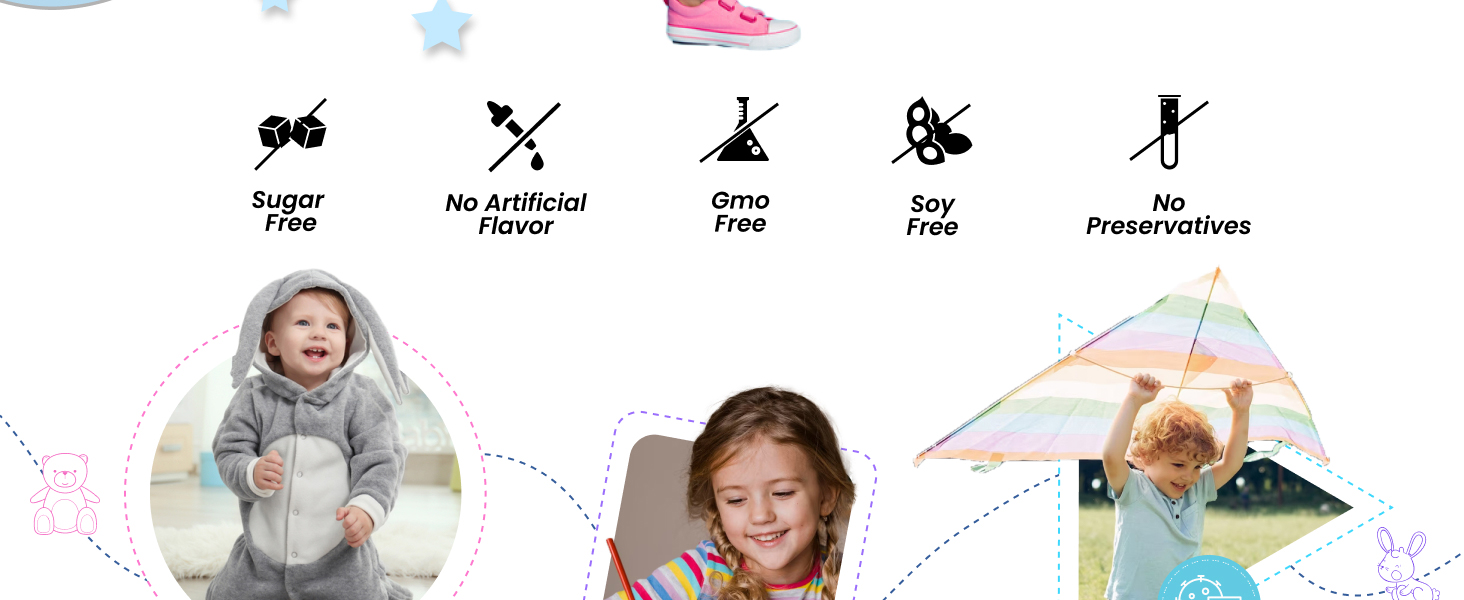 Mypro Sport Nutrition Protein Drink Powder Mypro Kids Grow And Gain (3 Benefits Active+ Strong+Smart For Kids) Drink Supplement Powder for Growing Children- 400 Gm