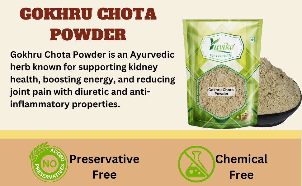YUVIKA Gokhru Chota Powder - Gokhroo Chota - Tribulus Terrestris Seeds - Small Caltrops 100 Grams