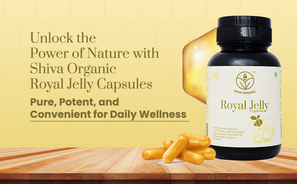 Shiva Organic Royal Jelly Powder 10g - Freeze Dry 10-HDA:6% I Immune Booster I High Minerals & Vitamins I Fertility Booster I Equivalent to 30g Fresh Royal Jelly