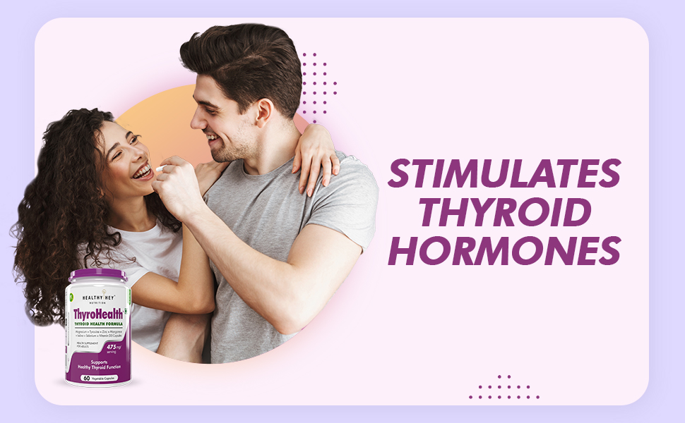HealthyHey Nutrition ThyroHealth - Thyroid Health Formula - 475 mg per serving - 60 vegetable Capsules