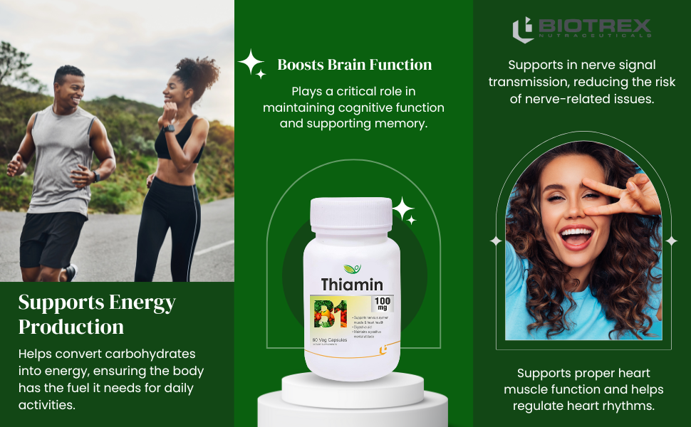 Biotrex Nutraceuticals Thiamin (Vitamin B1) - 60 Veg Capsules