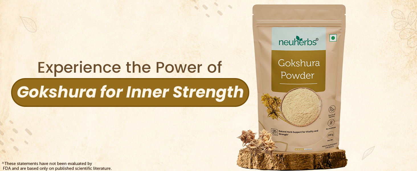 Neuherbs Gokshura Powder - 100g | Tribulus Terrestris/Gokhru Churna For Men | Boost Energy, Strength & Testosterone | 100% Pure & Natural | Non GMO With No Added Preservatives