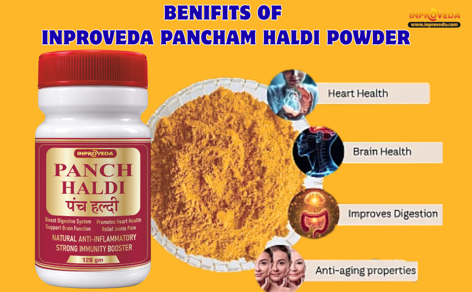 Powder 120g | The Original Pancham Haldi | No Preservatives, Colors or Flavors | Immunity, Anti-Oxidant, Anti-Inflammatory Turmeric Powder - 120gm
