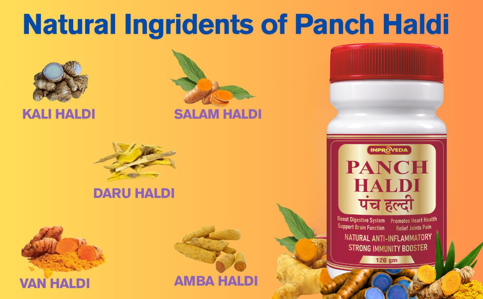 Powder 120g | The Original Pancham Haldi | No Preservatives, Colors or Flavors | Immunity, Anti-Oxidant, Anti-Inflammatory Turmeric Powder - 120gm