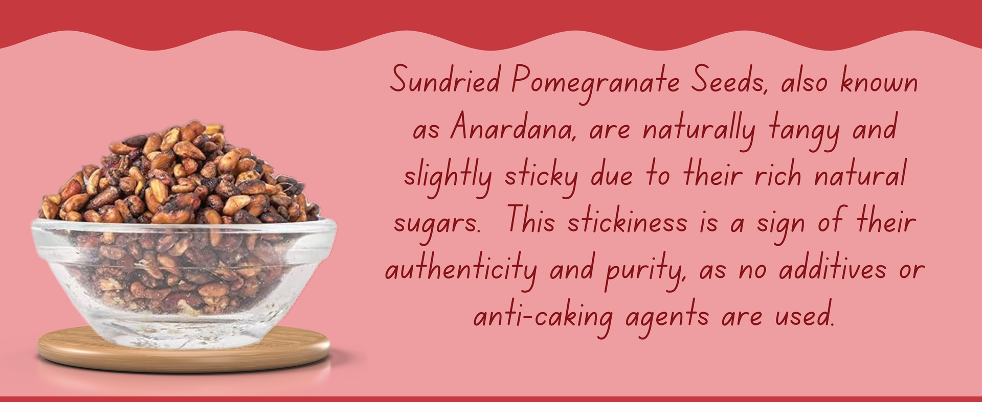 ManHar Organics Dried Pomegranate Seeds (Anardana) 1kg | Natural Sun-Dried Anar Dana Seeds | Whole Dry Pomegranate Seeds | Tangy Flavor for Chutneys, Curries & Spice Blends