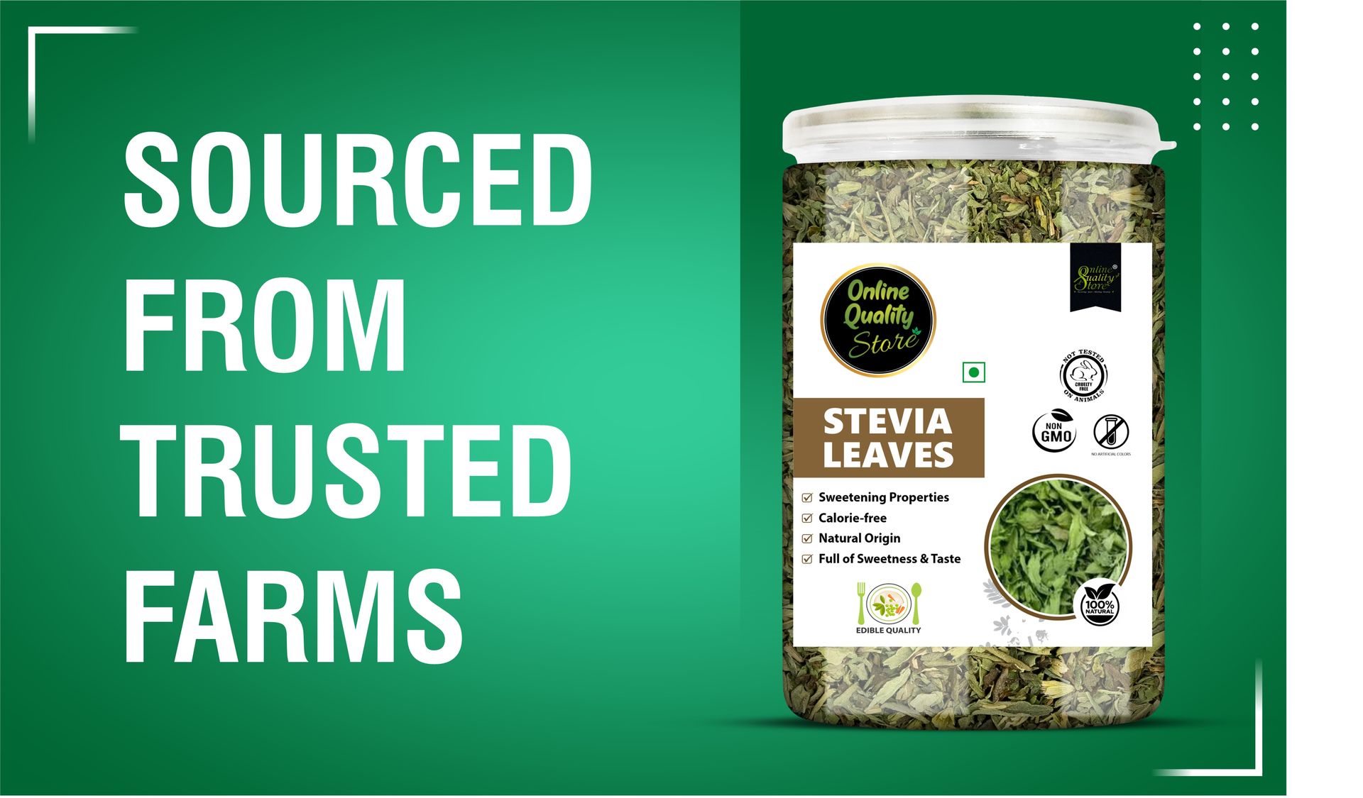 Online Quality Store Stevia Leaves 100g
