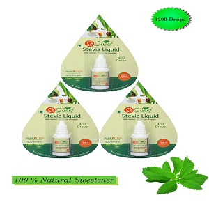 So Sweet Stevia Liquid Sugar Free Natural Zero Calorie Sweetener (Pack of 4, 1600 Drops - 400 Drops Each)