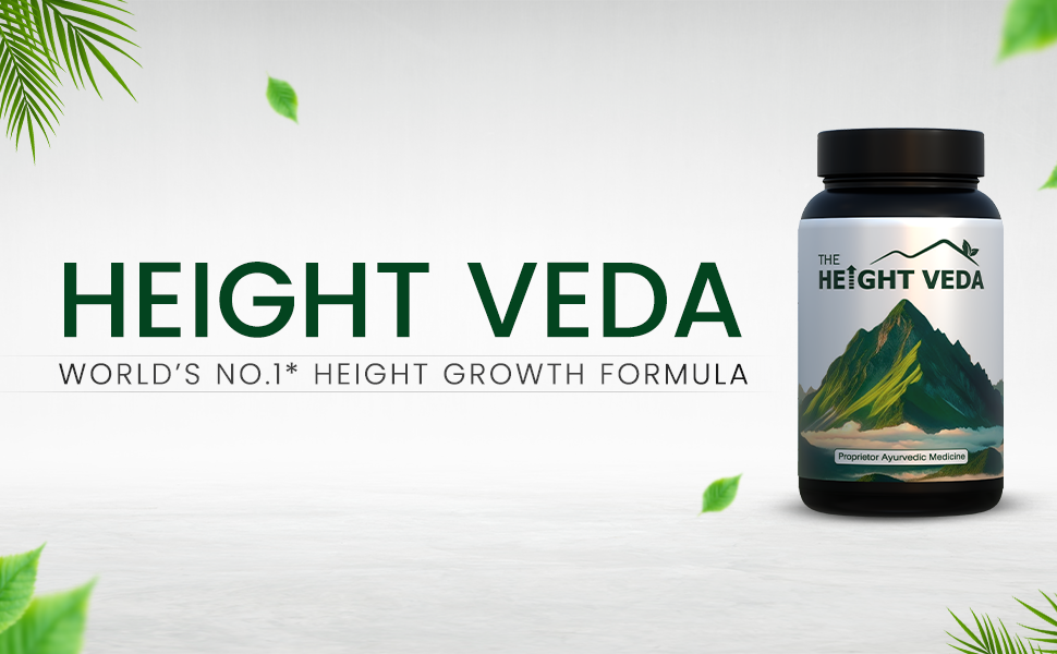 Herbal Deck Height Veda Supreme Grow Tall Formula Powder – Natural Ayurvedic Supplement for wellness Support – 150g Jar