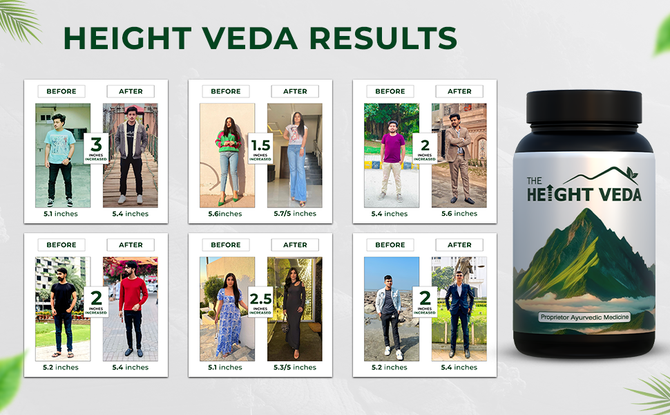 Herbal Deck Height Veda Supreme Grow Tall Formula Powder – Natural Ayurvedic Supplement for wellness Support – 150g Jar